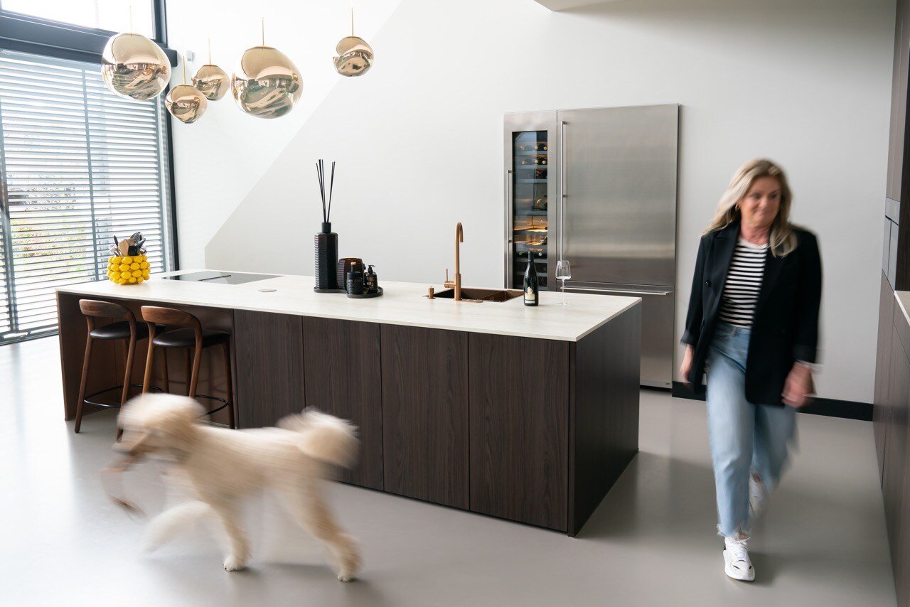 Grote open leefkeuken