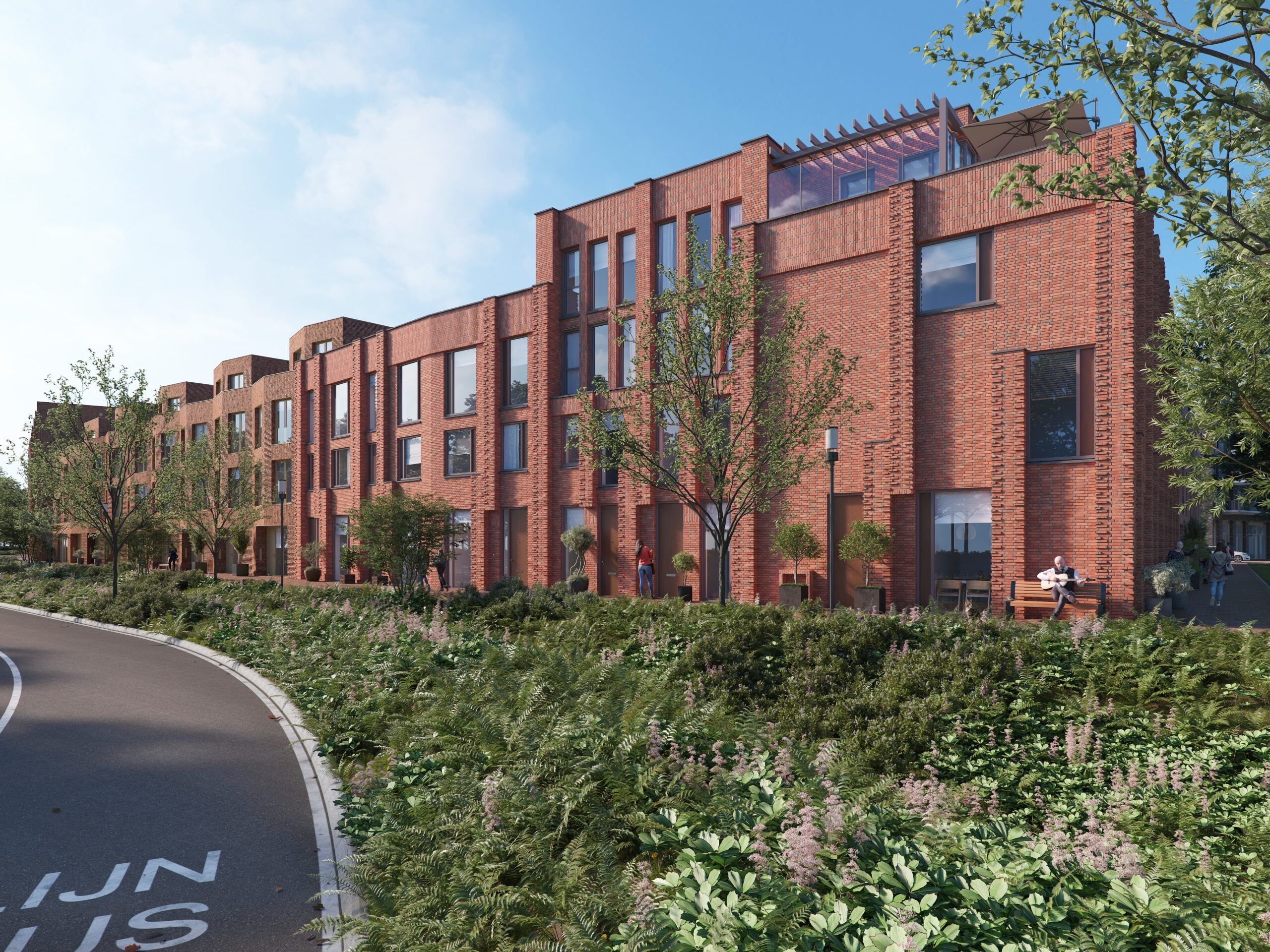 De type woningen in het Hart van de Waalsprong project
